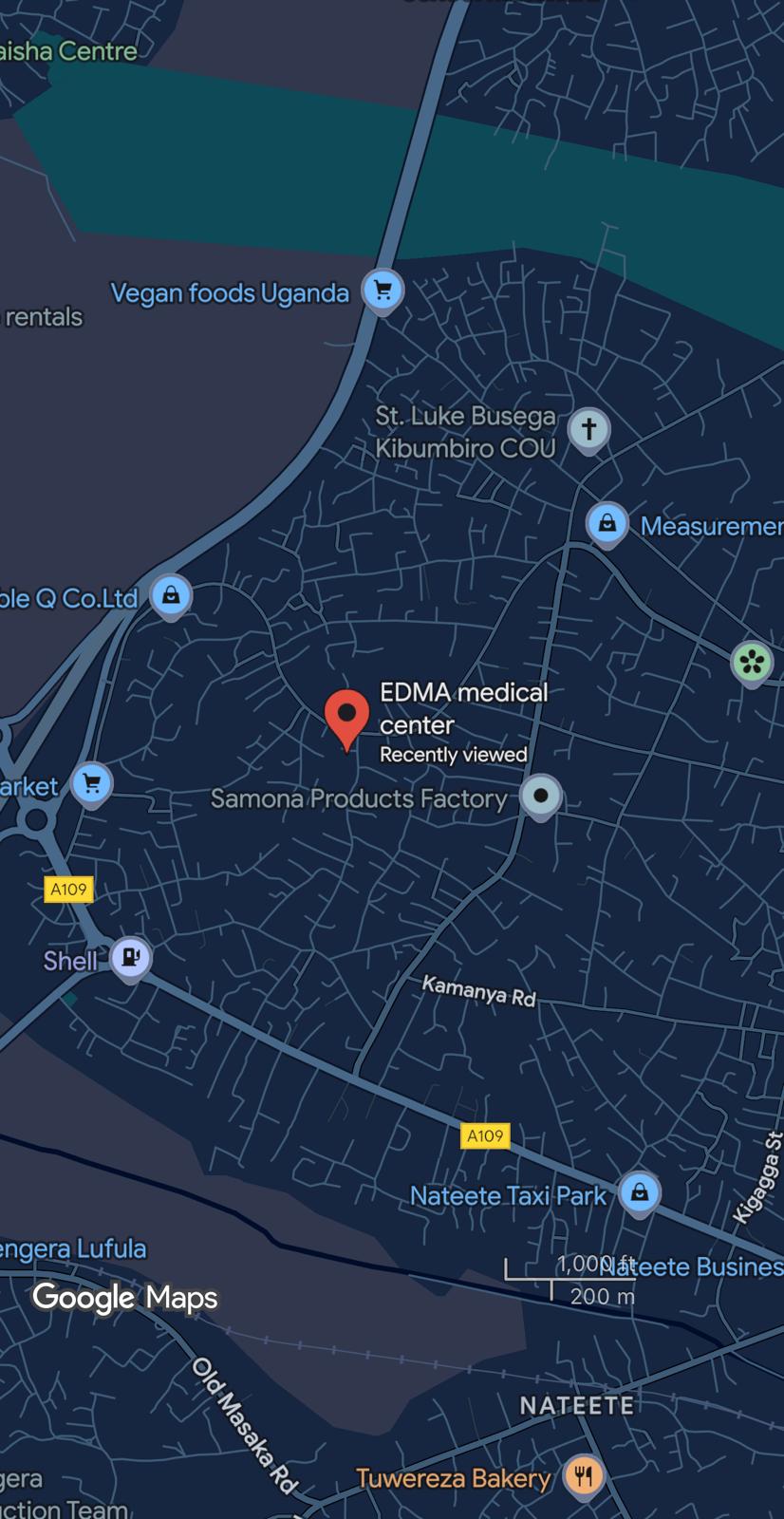 EDMA Medical Centre Location